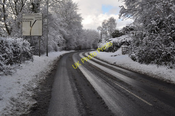Photo 6"x4" Approaching Shirwell Cross on the B3230 Barnstaple c2010