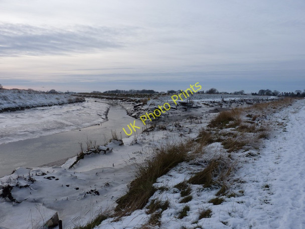Photo 6"x4" The Great Eau joins the dikes Saltfleet c2010