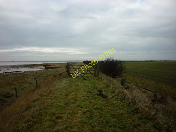 Photo 6"x4" Looking west towards Hawkin's Point Sunk Island c2011