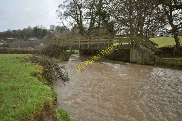 Photo 6"x4" A footbridge on Bradiford Water as seen from downstream Barnstaple c2011