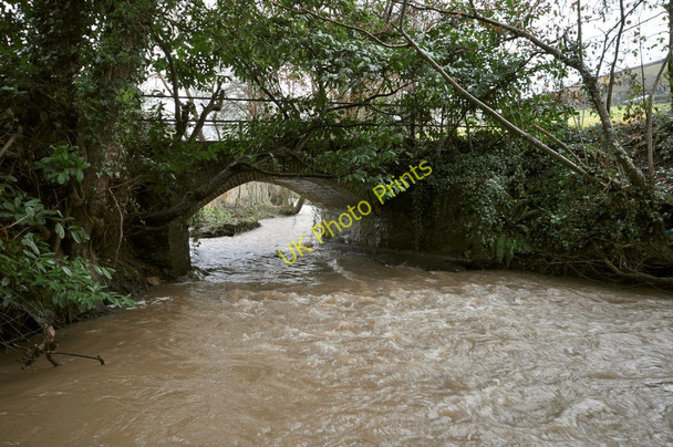 Photo 6"x4" A bridge over Bradiford Water near Blakewell Mill Farm as seen from downstream Barnstaple c2011