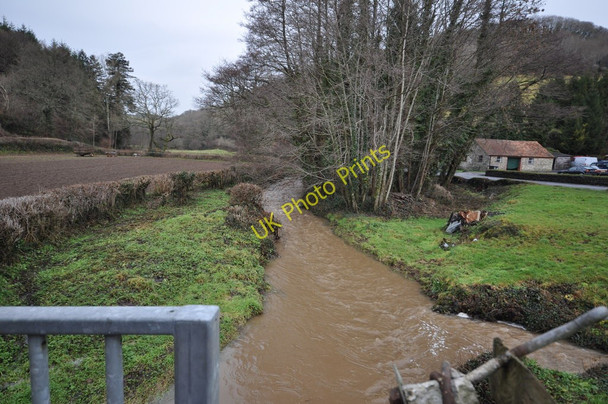 Photo 6"x4" The view upstream on Bradiford Water from a bridge at Blakewell Barnstaple c2011