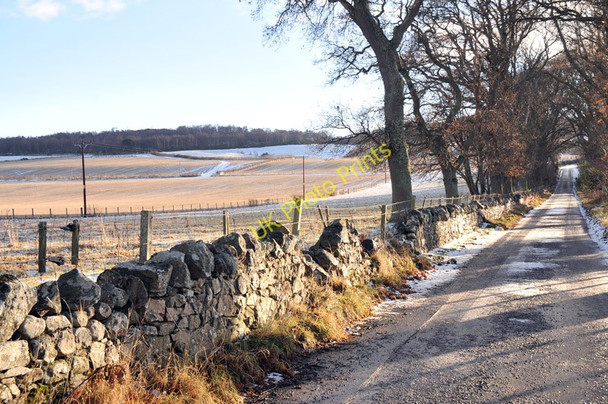 Photo 6"x4" Stone wall along the road to Inchberry Lentran c2011