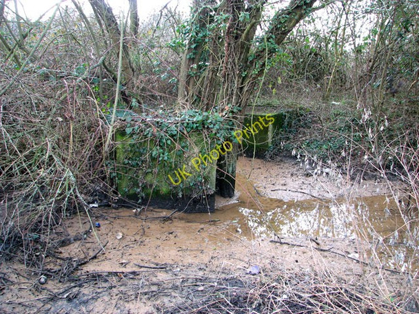 Photo 6"x4" Anti-tank blocks beside a stream, Thorpe St Andrew Thorpe St Andrew c2011