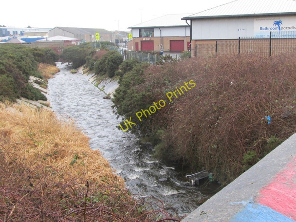 Photo 6"x4" The Little Kilkeel River downstream of the Rooney Road bridge Kilkeel c2011