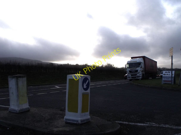 Photo 6"x4" A lorry thunders eastwards along the A27 at Glynde Firle c2011