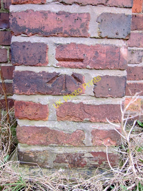 Photo 6"x4" Bench mark on Saltney Ferry English Presbyterian Church Saltney c2011