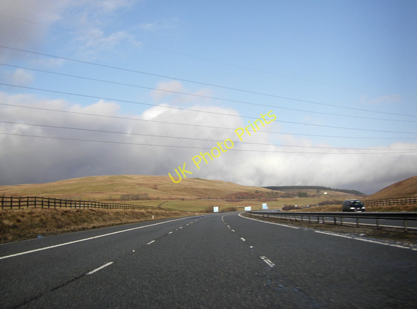 Photo 6"x4" M 74 and power lines, near Birshaw Burn Douglas\/NS8330 c2011