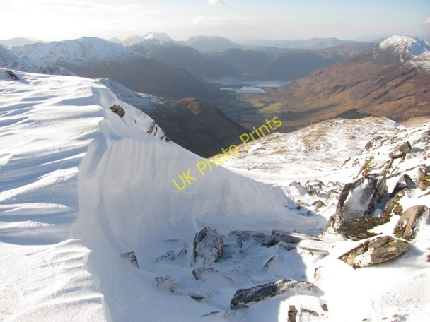 Photo 6"x4" On the south ridge of A' Ghlas-bheinn Loch a' Chl\u00e8irich c2011