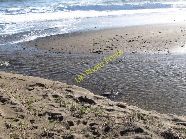 Photo 6"x4" Stream reaches the sea Kilkeel c2011