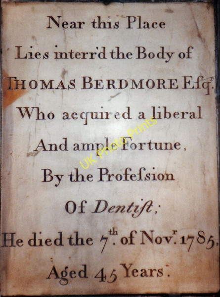 Photo 6"x4" Nottingham: St Mary - in memory of a dentist Nottingham\/SK5641 c1993