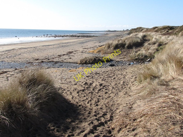 Photo 6"x4" Stream emerging on to the beach Kilkeel c2011