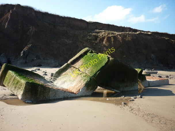 Photo 6"x4" Coastal erosion at Cowden, East Yorkshire Great Cowden c2011