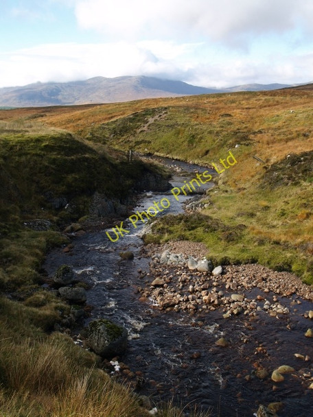 Photo 6"x4" Allt Ghlas, and wire bridge Sr\u00f2n Bheag\/NN5262 c2006