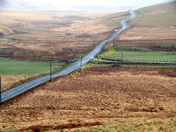 Photo 6"x4" The mountain road from Rhayader to Cwm Ystwyth at Bodtalog Abergwngu Hill c2011