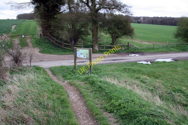 Photo 6"x4" The Ridgeway where it crosses Swan's Way Oakley Court c2011