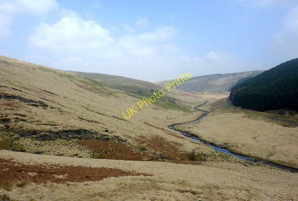 Photo 6"x4" Moorland and forest by Cwm Camddwr, Ceredigion Soar y Mynydd c2011