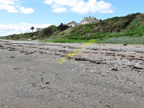Photo 6"x4" Houses on the cliff top above Danes' Bridge Point Ballymartin c2011