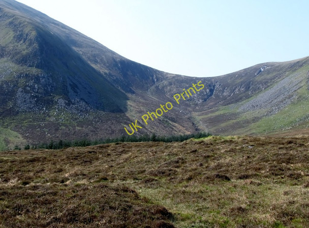Photo 6"x4" Heather moor on Slievenamaddy with the Upper Glen Valley and The Saddle in the background Newcastle\/J3732 c2011