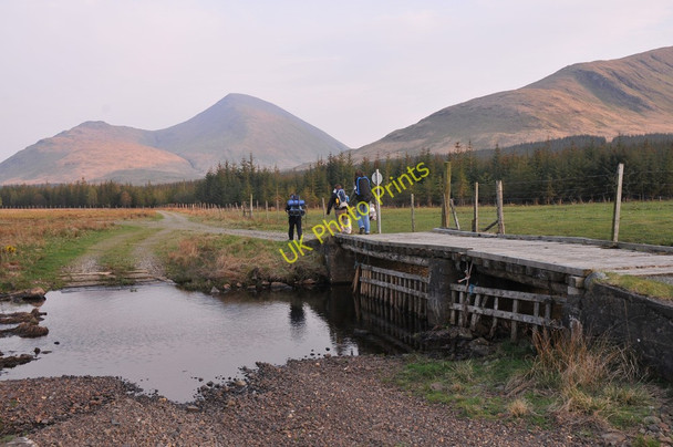 Photo 6"x4" Ford and bridge in Glen Forsa River Forsa c2011