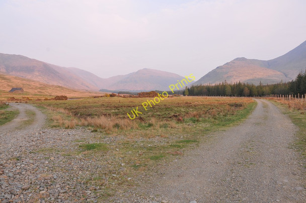 Photo 6"x4" Junction of tracks in Glen Forsa River Forsa c2011