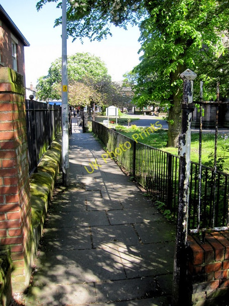 Photo 6"x4" Footpath by St  George's church Chorley\/SD5817 c2011