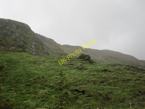Photo 6"x4" Mweelrea Mountains: the eastern flank, above Fin Lough, Delphi Leenaun c2011