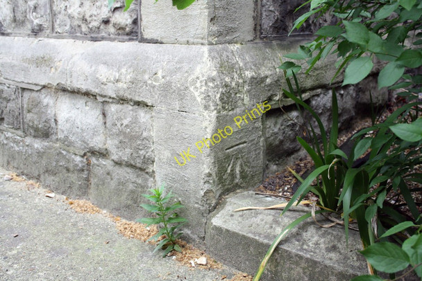 Photo 6"x4" Benchmark on buttress of St Stephen's Church Paddington\/TQ2681 c2011