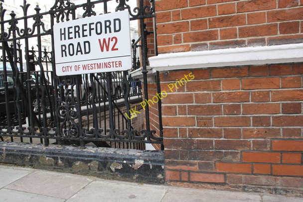 Photo 6"x4" Benchmark on Prince Edward Mansions, Hereford Road Kensington\/TQ2579 c2011