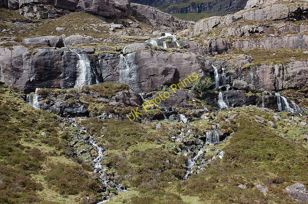Photo 6"x4" Streams cascading from Coire na Poite Lochan Coire na Poite c2011