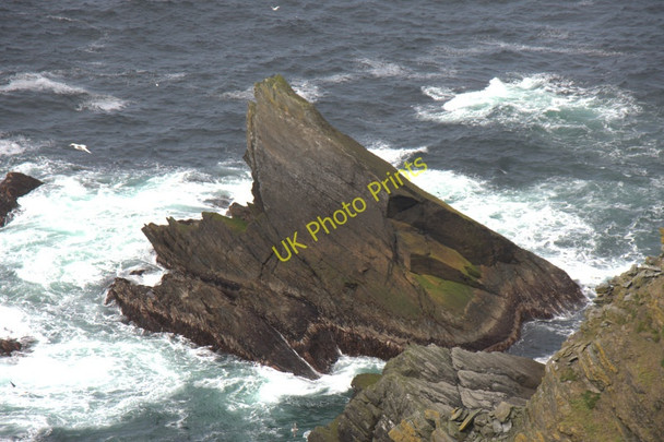Photo 6"x4" Un-named stack below Saito, Hermaness Burrafirth c2011