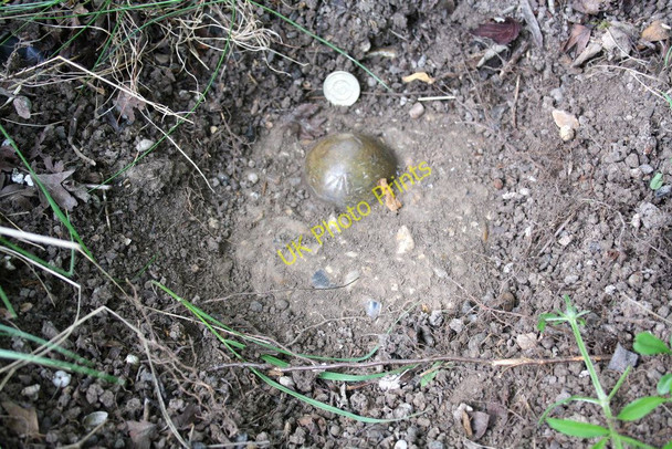 Photo 6"x4" Benchmark at junction of Spring Lane and A417 Aston Tirrold c2011