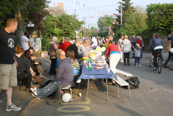 Photo 6"x4" Street party on High Street South Moreton c2011