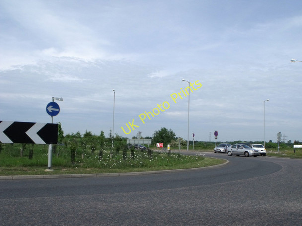 Photo 6"x4" Roundabout on Eastbourne Bypass Dittons c2011