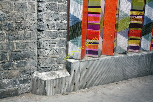 Photo 6"x4" Benchmark and decoration on the Hammersmith & City railway bridge, Portobello Road Kensal Town c2011