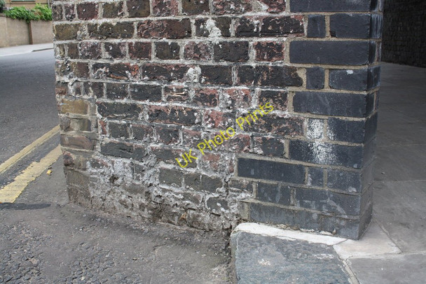 Photo 6"x4" Benchmark on railway bridge arch on Silchester Road Kensal Town c2011