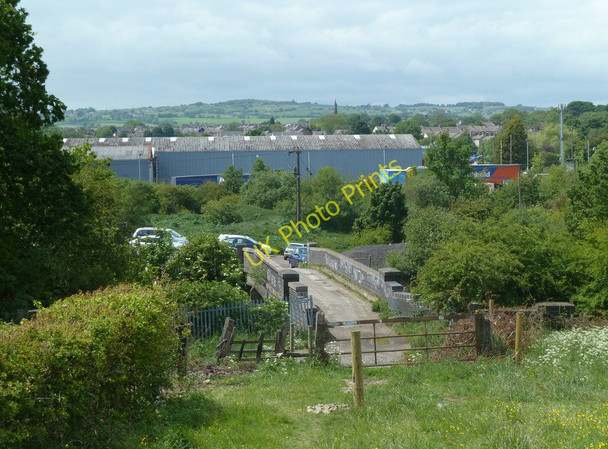 Photo 6"x4" Path towards railway bridge and Danesmoor Clay Cross c2011