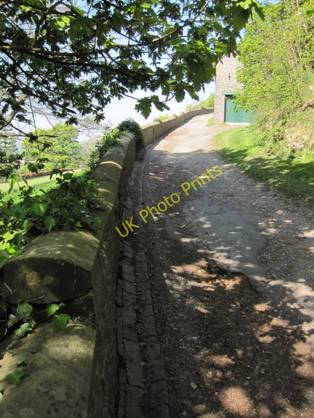 Photo 6"x4" Track to the castle courtyard and a bench mark Clitheroe\/SD7441 c2011