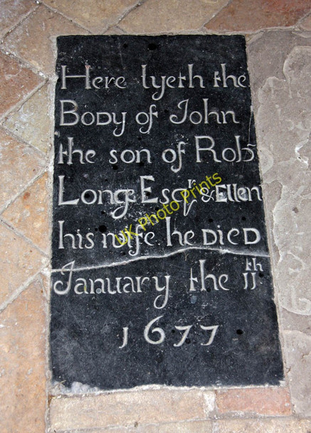 Photo 6"x4" St Peter, Reymerston - Ledger slab North Green\/TG0206 c2011