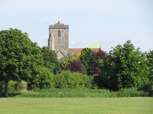Photo 6"x4" St Mary's above the trees Cholsey c2011