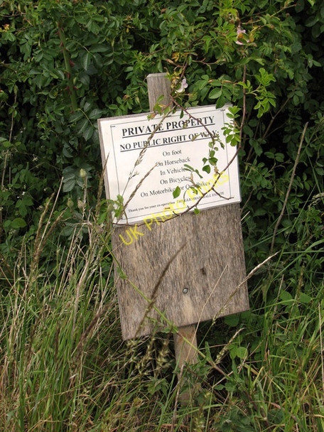 Photo 6"x4" Private Property sign on track to Great Wood, Little Glemham Little Glemham c2011