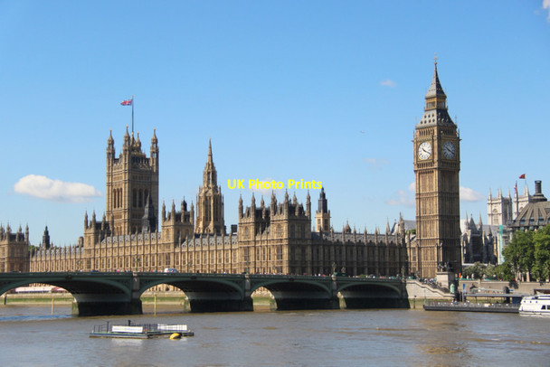 Photo 6"x4" Westminster Bridge and Parliament, London Westminster c2011