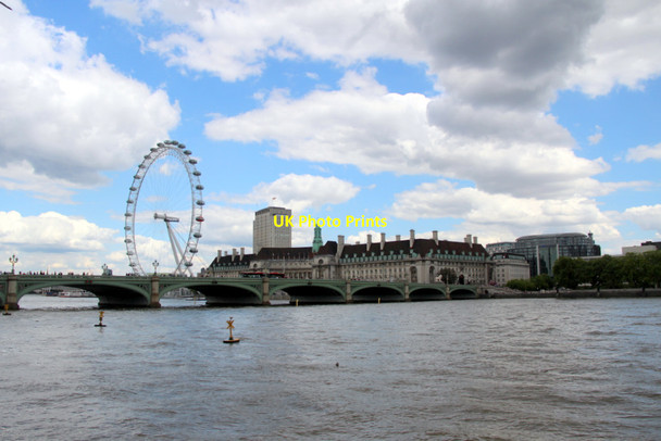 Photo 6"x4" Westminster Bridge and the London Eye Westminster c2011