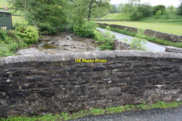 Photo 6"x4" Benchmarked parapet of Lea Yeat Bridge over River Dee Lea Yeat c2011
