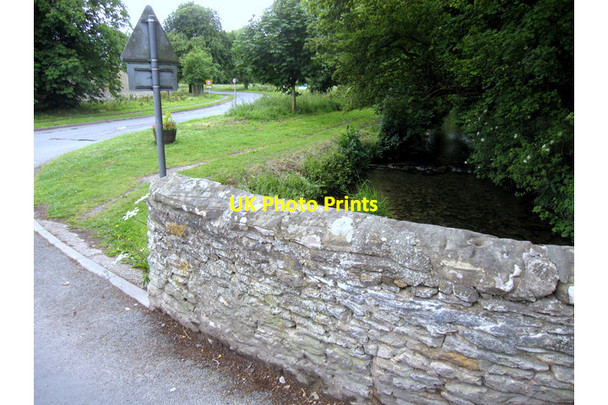 Photo 6"x4" Bridge over Brompton Beck and a bench mark Brompton-by-Sawdon c2011