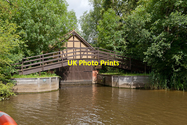 Photo 6"x4" Boat House and Footbridge in grounds of house named The Old Boat House Lower Radley c2011