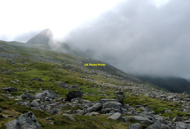 Photo 6"x4" Am Bodach revealed by breaking cloud Kinlochmore c2011