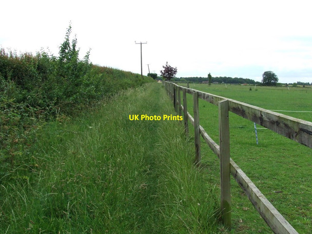 Photo 6"x4" Path And Paddocks Little Thurlow Green c2011