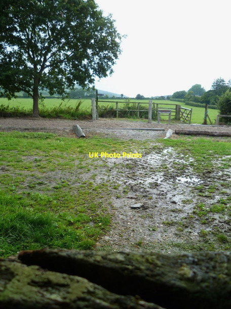 Photo 6"x4" Bridleway crosses gallops near Barns Farm (1) Sullington c2011