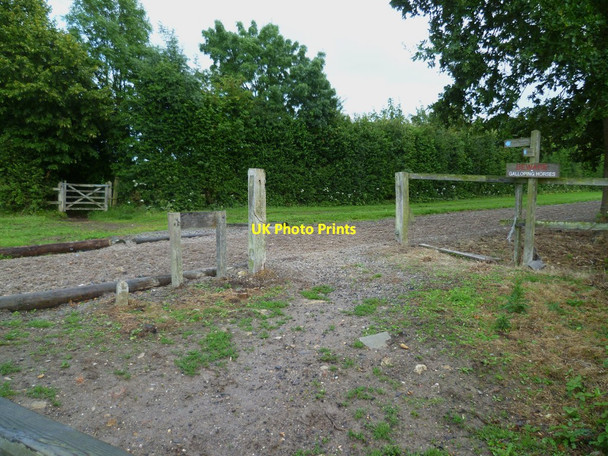 Photo 6"x4" Bridleway crosses gallops near Barns Farm (2) Sullington c2011